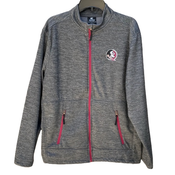 Colosseum Florida State Athletic Zip-up Fleece Gray Jacket Men’s Size L - Picture 1 of 9